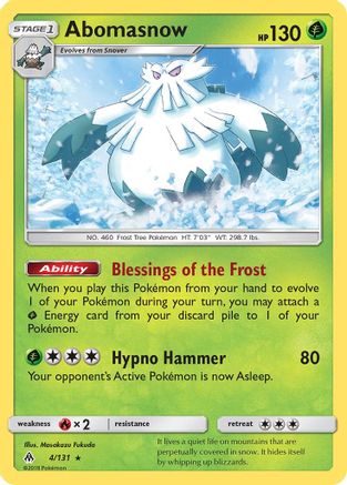 Abomasnow 4/131 - SM Forbidden Light - Rare