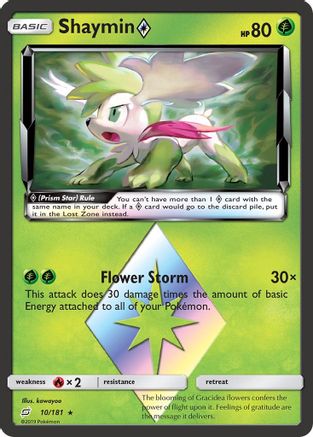 Shaymin Prism Star 010/181 - SM Team Up Holofoil - Prism Rare