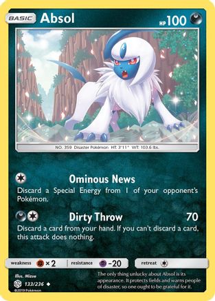 Absol 133/236 - SM Cosmic Eclipse - Uncommon