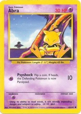 Abra 043/102 - Base Set - Common