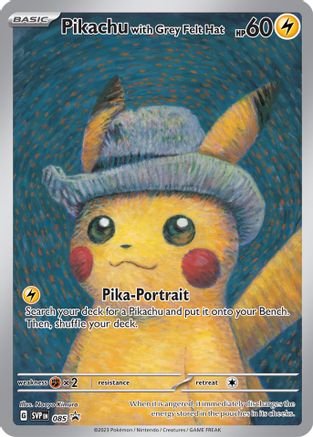 Pikachu with Grey Felt Hat 085- SV Scarlet & Violet Promo Cards - Promo