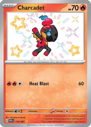 Charcadet 114/091 - SV Paldean Fates Holofoil - Shiny Rare
