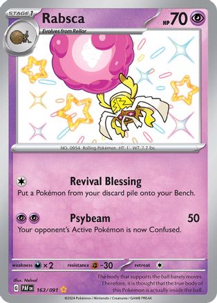 Rabsca 163/091 - SV Paldean Fates Holofoil - Shiny Rare