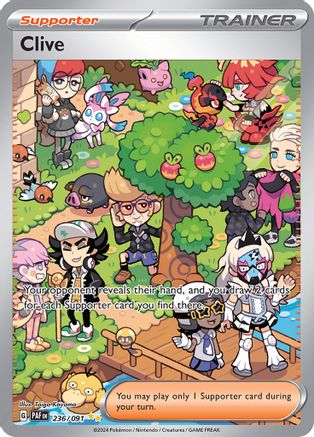 Clive 236/091 - SV Paldean Fates Holofoil - Special Illustration Rare