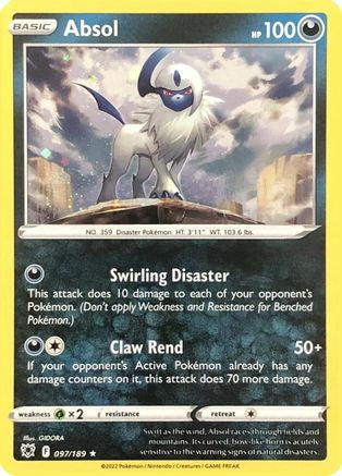 Absol (Cosmos Holo) 097/189 - Miscellaneous Cards & Products Holofoil - Rare