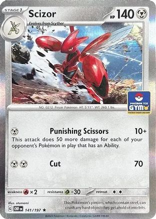 Scizor (Pokemon Gym Promo) 141/197 - Miscellaneous Cards & Products Holofoil - Rare
