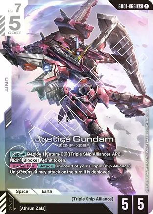Justice Gundam (GD01-066) - Newtype Rising Holofoil