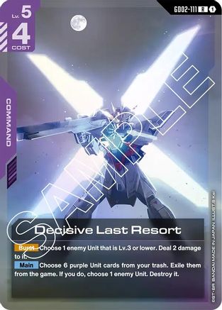 Decisive Last Resort (GD02-111) - Dual Impact Holofoil