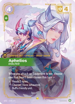 Aphelios - Exalted (Overnumbered) (224/221) - Spiritforged Foil