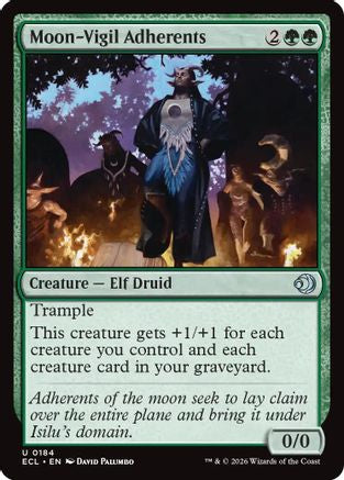 Moon-Vigil Adherents (ECL-184) - Lorwyn Eclipsed Foil