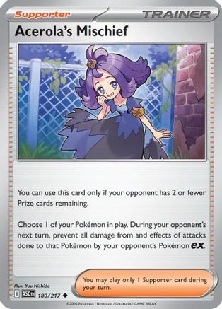 Acerola's Mischief 180 - Reverse Holofoil ME Ascended Heroes - Uncommon