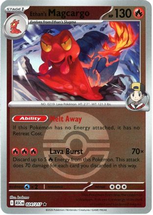 Ethan's Magcargo (Poke Ball) 024/217 - ME Ascended Heroes Reverse Holofoil - Rare