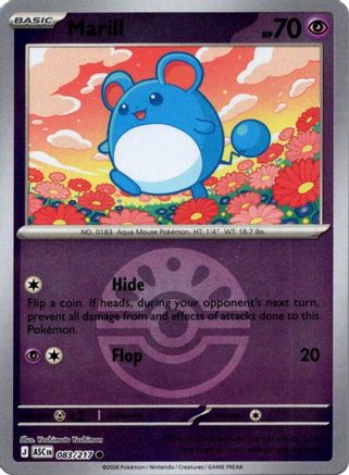 Marill (Friend Ball) 083/217 - ME Ascended Heroes Reverse Holofoil - Common