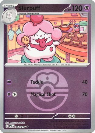 Slurpuff (Love Ball) 094/217 - ME Ascended Heroes Reverse Holofoil - Uncommon