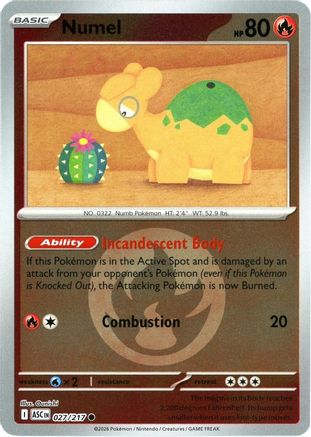 Numel (Energy Symbol Pattern) 027/217 - ME Ascended Heroes Reverse Holofoil - Common