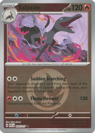 Salazzle (Energy Symbol Pattern) 035/217 - ME Ascended Heroes Reverse Holofoil - Uncommon