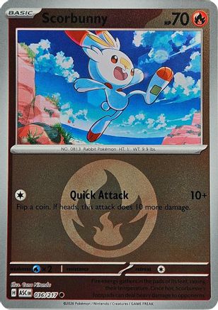 Scorbunny (Energy Symbol Pattern) 036/217 - ME Ascended Heroes Reverse Holofoil - Common