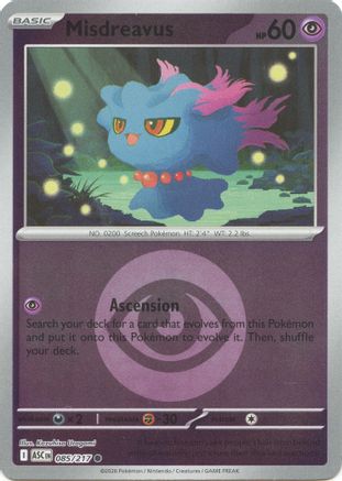 Misdreavus (Energy Symbol Pattern) 085/217 - ME Ascended Heroes Reverse Holofoil - Common