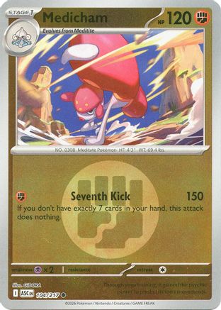 Medicham (Energy Symbol Pattern) 104/217 - ME Ascended Heroes Reverse Holofoil - Common