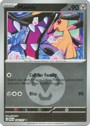 Mawile (Energy Symbol Pattern) 144/217 - ME Ascended Heroes Reverse Holofoil - Uncommon
