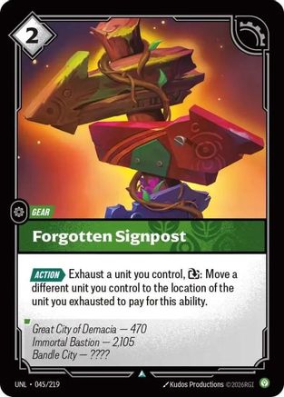 Forgotten Signpost (045/219) - Unleashed