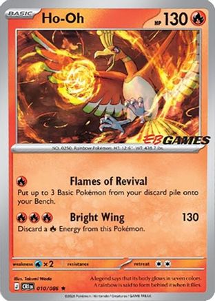 Ho-Oh (EB Games Exclusive) 010/086 - Miscellaneous Cards & Products Holofoil - Rare