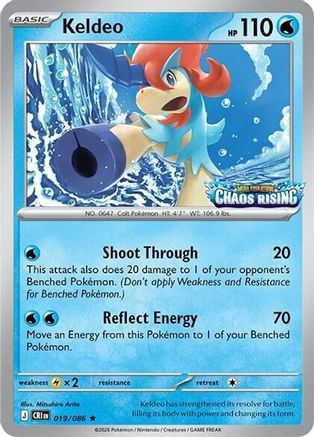 Keldeo (Chaos Rising Stamped) 019/086 - Miscellaneous Cards & Products Holofoil - Rare