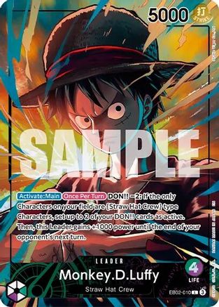 one piece card game official playmat -limited edition vol.1- Monkey.D.Luffy (Official Limited Vol.5) (EB02-010) which is designed to Mufasa - Ruler of Sogeking MPN:OP-01/Romance Dawn