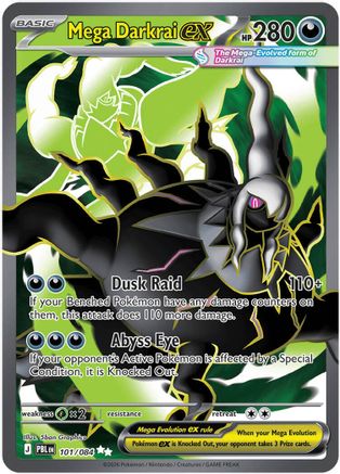 Mega Darkrai ex 101/084 - ME05 Pitch Black Holofoil - Ultra Rare