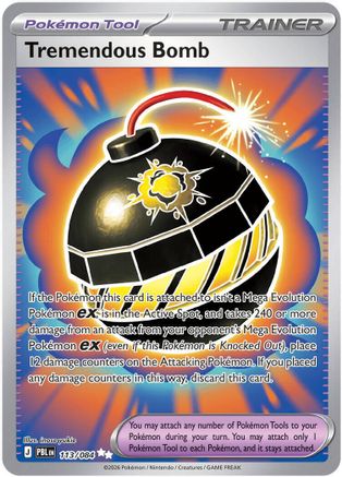 Tremendous Bomb 113/084 - ME05 Pitch Black Holofoil - Ultra Rare