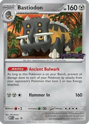 Bastiodon (Pitch Black Stamped) 085- ME Mega Evolution Promo Holofoil - Promo