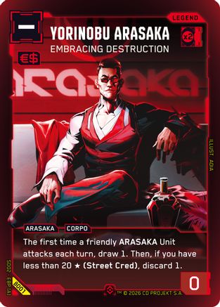 Yorinobu Arasaka - Embracing Destruction (B001) - Embracing Power Beta Starter Deck Foil