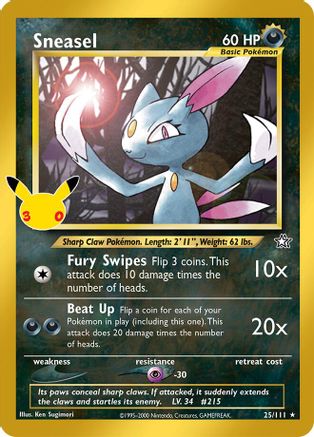 Sneasel 025/111 - ME 30th Celebration Classic Collection Holofoil - Classic Collection