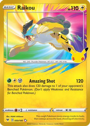Raikou 050/185 - ME 30th Celebration Classic Collection Holofoil - Classic Collection