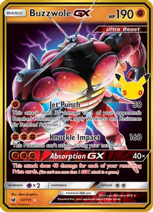 Buzzwole GX 057/111 - ME 30th Celebration Classic Collection Holofoil - Classic Collection