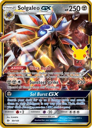 Solgaleo GX 089/149 - ME 30th Celebration Classic Collection Holofoil - Classic Collection