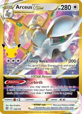 Arceus VSTAR 123/172 - ME 30th Celebration Classic Collection Holofoil - Classic Collection