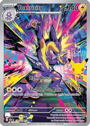 Toxtricity 134/128 - ME 30th Celebration Holofoil - Illustration Rare