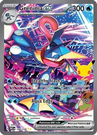 Greninja ex 148/128 - ME 30th Celebration Holofoil - Special Illustration Rare