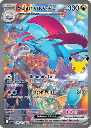 Salamence ex 156/128 - ME 30th Celebration Holofoil - Special Illustration Rare