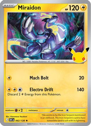 Miraidon 062/128 - ME 30th Celebration Holofoil - null