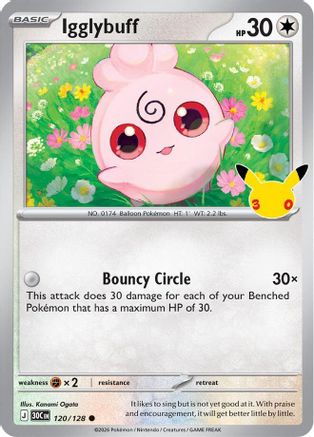 Igglybuff 120/128 - ME 30th Celebration Holofoil - null