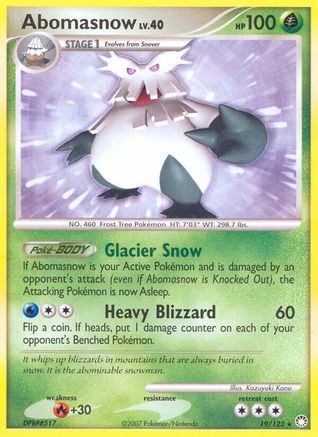Abomasnow 19/123 - Mysterious Treasures - Rare