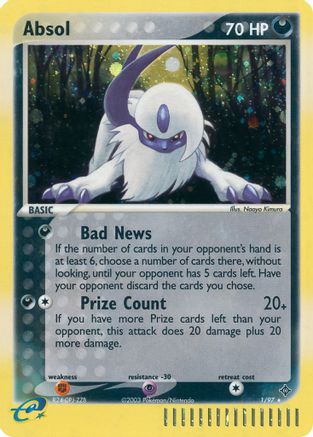 Absol 1/97 - Dragon Holofoil - Holo Rare