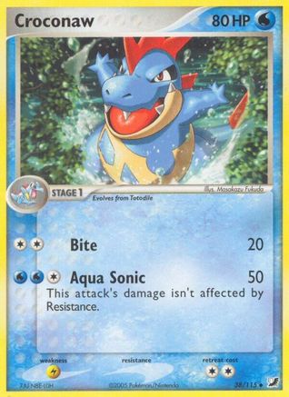 Croconaw 38/115 - Unseen Forces Reverse Holofoil - Uncommon