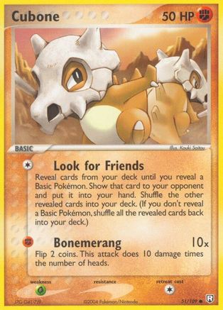 Cubone 051/109 - Team Rocket Returns Reverse Holofoil - Common