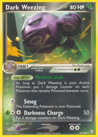 Dark Weezing 042/109 - Team Rocket Returns Reverse Holofoil - Uncommon