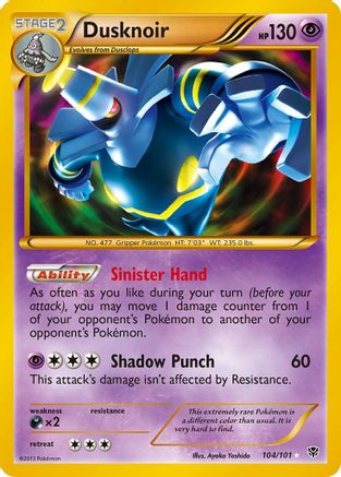 Dusknoir ( Secret Rare) 104/101 - Plasma Blast Holofoil - Secret Rare
