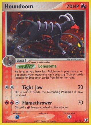 Houndoom 7/115 - Unseen Forces Reverse Holofoil - Holo Rare