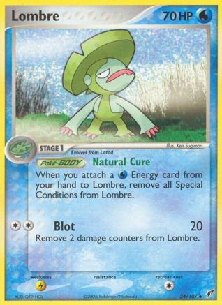Lombre 34/107 - Deoxys Reverse Holofoil - Uncommon
